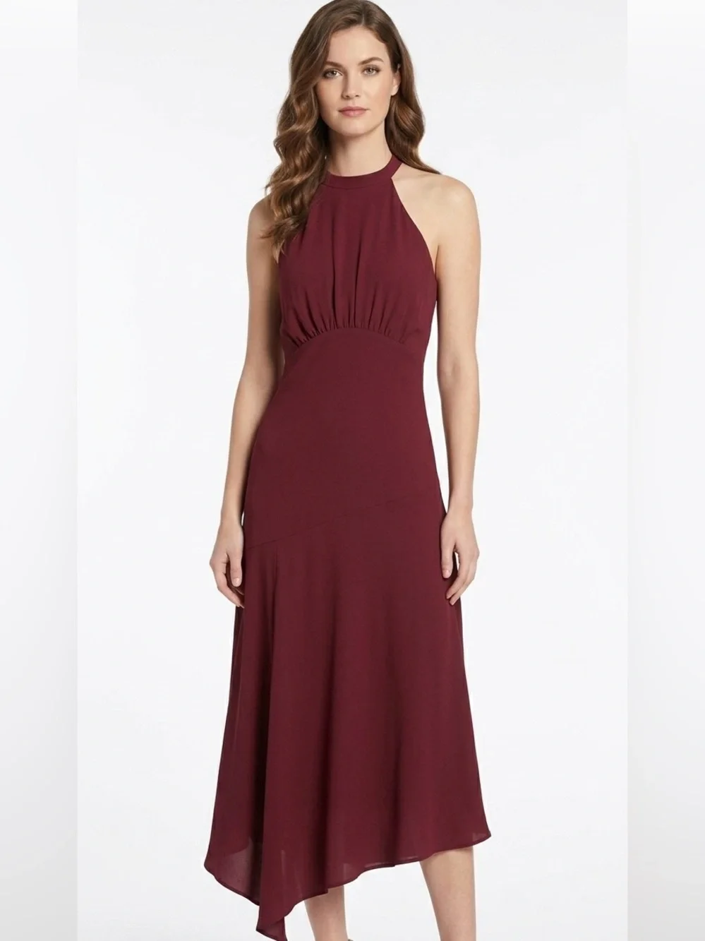 donna morgan red dress Donna Morgan Ruffle Sleeve Dress